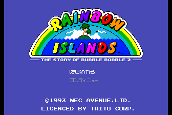 Rainbow Island - The Story of Bubble Bobble II (c) 1993 Taito Corp.