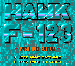 Hawk F-123 (C) 1992 Make Software/Pack-In-Video
