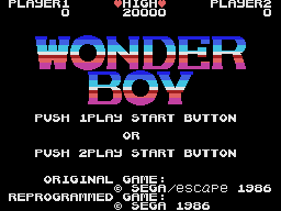 Wonder Boy (C) 1986 Sega