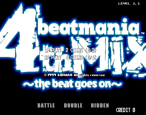 Beatmania 4th Mix - The Beat Goes On (C) 1999 Konami
