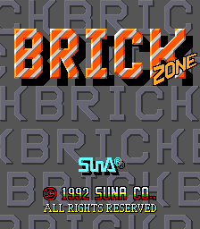 Brick Zone (c) 1992 SunA Electronics Ind. Co., Ltd
