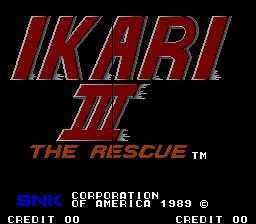 Ikari III - The Rescue (C) 1989 SNK