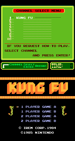 PlayChoice-10: Kung Fu (C) 1985 Irem/Nintendo