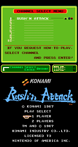 Playchoice-10: Rush'n Attack (C) 1987 Konami