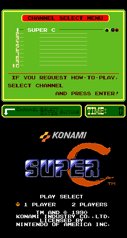 PlayChoice-10: Super Contra (C) 1990 Konami