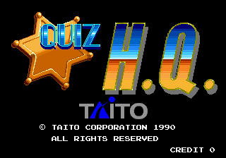 Quiz H. Q. (C) 1990 Taito
