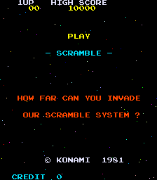 Scramble (C) 1981 Konami