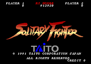 Solitary Fighter (C) 1991 Taito