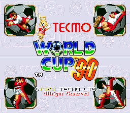 Tecmo World Cup '90 (C) 1989 Tecmo