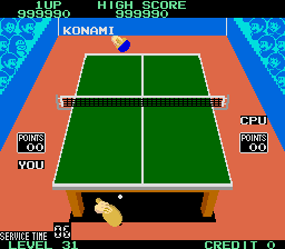 Ping Pong (C) 1985 Konami 