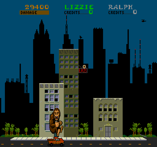 Rampage (C) 1986 Arcade Engineering/Bally Midway