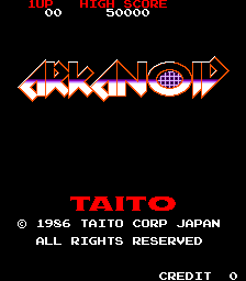 Arkanoid (C) 1986 Taito