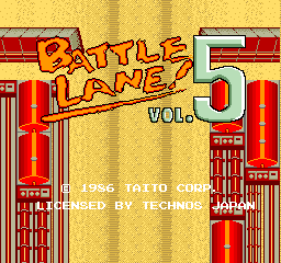 Battle Lane! Vol. 5 (c) 1986 Technos