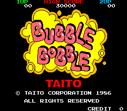 Bubble Bobble (C) 1986 Taito
