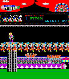 Circus Charlie (C) 1984 Konami
