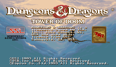 Dungeons & Dragons: Tower of Doom (C) 1993 Capcom