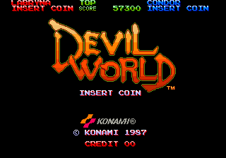 Devil World (C) 1987 Konami