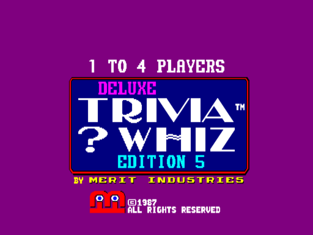 Deluxe Trivia Whiz (c) 1987 Merit Industries Inc.
