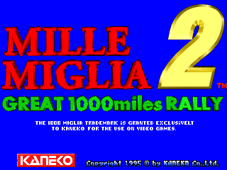 Mille Miglia 2: Great 1000 Miles Rally (C) 1995 Kaneko