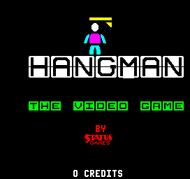 Hangman - The Video Game (c) 1984 Status Games