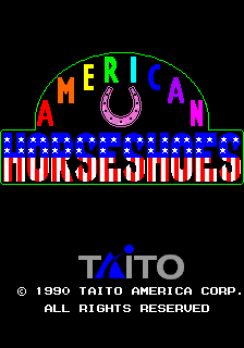 American Horseshoes (c) 1990 Taito America Corp.