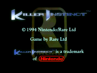 Killer Instinct (C) 1994 Rare/Nintendo