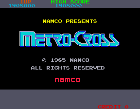 Metro-Cross (C) 1985 Namco