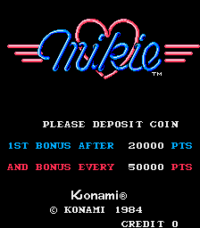 Mikie (C) 1984 Konami