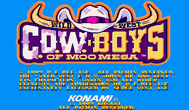 Wild West C.O.W.-Boys of the Moo Mesa (C) 1992 Konami