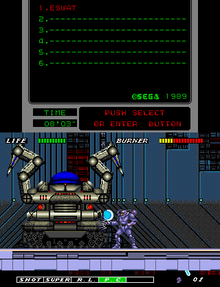 MegaTech: Cyber Police E-Swat (C) 1990 Sega