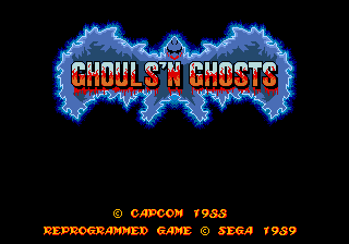 Ghouls'n Ghosts (c) 08/1989 Capcom / Sega