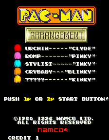 Pac-Man [Arrangement] (C) 1996 Namco