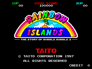 Rainbow Islands (C) 1987 Taito