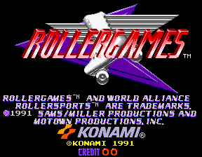 Rollergames (C) 1991 Konami