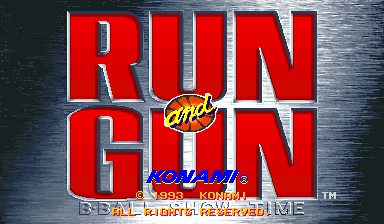 Run and Gun - B-Ball Show Time (C) 1993 Konami