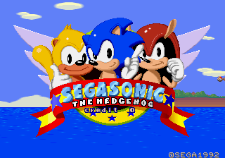 SegaSonic The Hedgehog (c) 1992 Sega