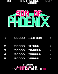 Son of Phoenix (C) 1985 Associated Overseas MFR.