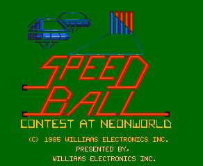 Speed Ball - Contest at Neonworld (C) 1985 Williams