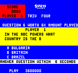 Triv Two (C) 1984 Status Games