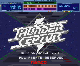 Thunder Ceptor (C) 1986 Namco