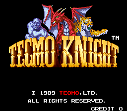 Tecmo Knight (C) 1989 Tecmo