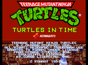 Teenage Mutant Ninja Turtles - Turtles in Time(C) 1991 Konami