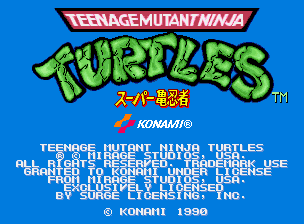 Teenage Mutant Ninja Turtles (C) 1989 Konami