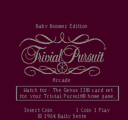 Trivial Pursuit (Baby Boomer Edition) (C) 1984 Bally/Sente