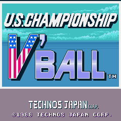 U.S. Championship V'Ball (C) 1988 Technos