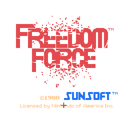 Vs. Freedom Force (C) 1988 Sunsoft